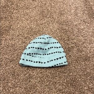 Kids Blue and Black Patterned Beanie